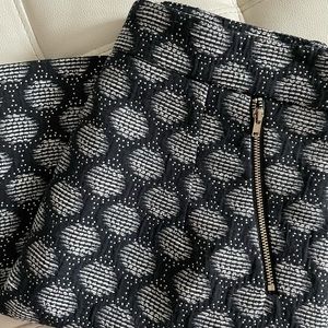 H&M Mini Skirt, Blue and White with Gold Accents